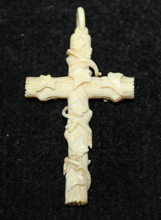 Carved ivory cross